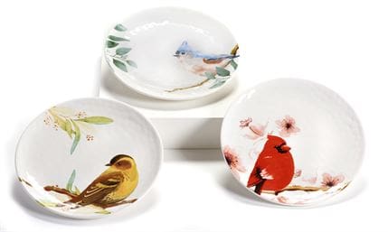 7.5" Ceramic Plate with Bird Design