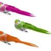 3.25" Mini Longtail Glam Birds with Gator Clip - Set of 3