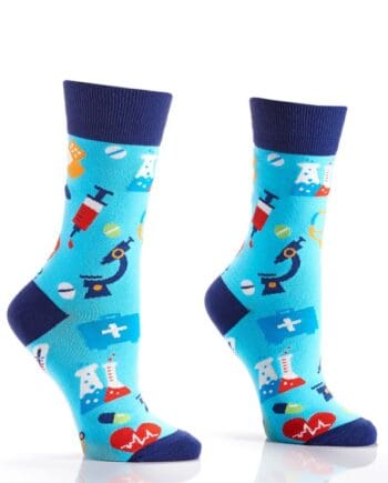 "Medical Icons" Women's Novelty Crew Socks by Yo Sox