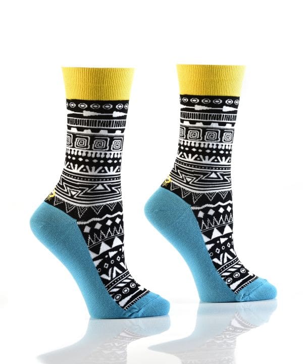 "Geometric Stripes" Women's Novelty Crew Socks by Yo Sox