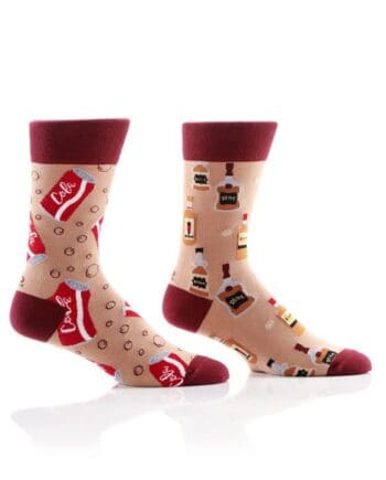 "Rum & Cola" Men's Novelty Crew Socks by Yo Sox