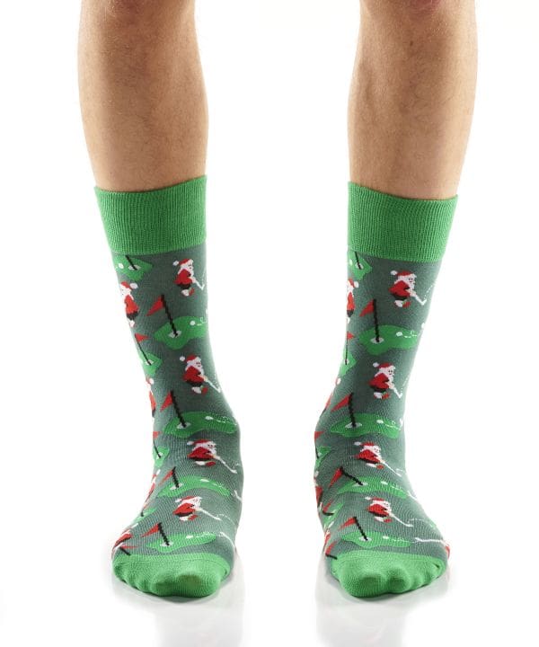 "I'd Rather be Golfing" Holiday Men's Novelty Crew Socks by Yo Sox