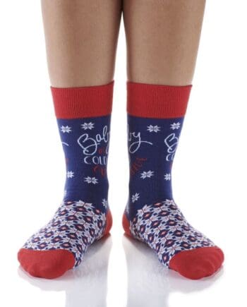 "The Icy Blues" Baby It's Cold Outside Women's Novelty Crew Socks by Yo Sox