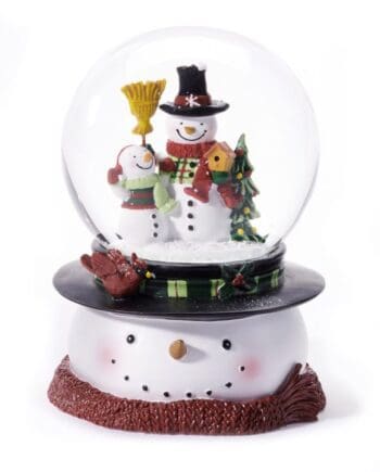 4" Snow Globe with Snowmen on Snowman Hat