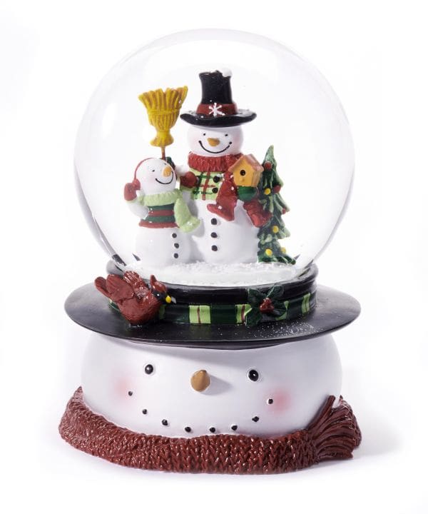 4" Snow Globe with Snowmen on Snowman Hat