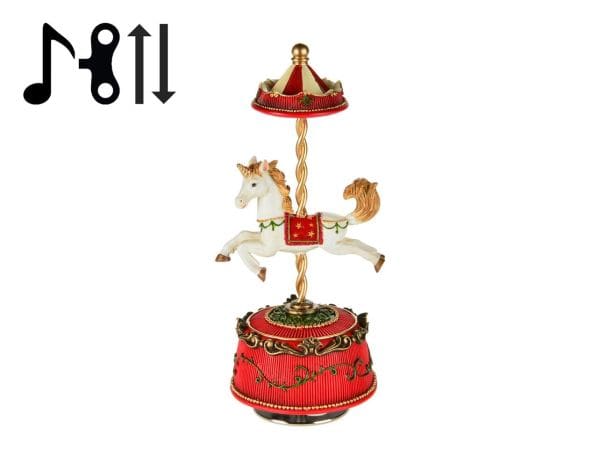 8" Carousel Horse with Music and Rotation