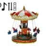 8" LED Musical Christmas Carousel with Swings