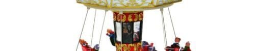 8" LED Musical Christmas Carousel with Swings