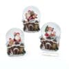 65mm Santa on Rooftop Water Globes 3 Assortment