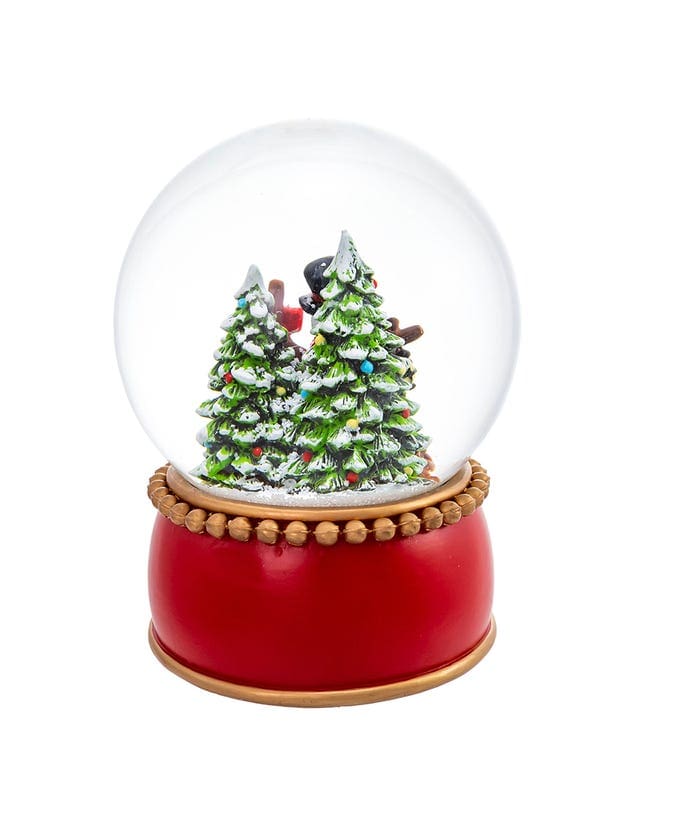 120mm Musical Snowman with Trees Water Globe