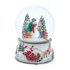 100mm Musical Children Building Snowman Water Globe