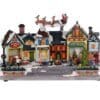 10" LED Village & Flyng Santa with Music & Motion