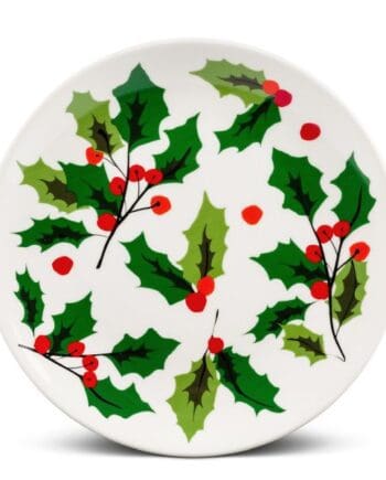 8" Allover Holly Small Plate - Box Set of 4