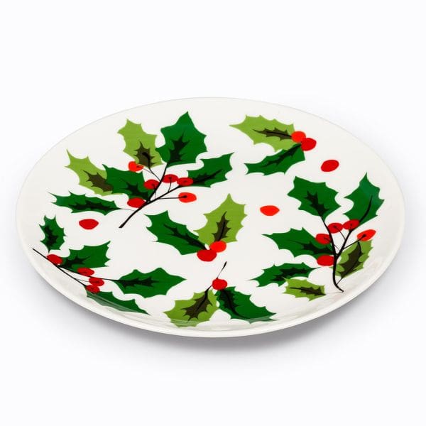 8" Allover Holly Small Plate - Box Set of 4