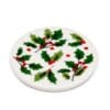 4" Allover Holly Coaster - Box Set of 4