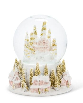 6.5" Large Village Music Snow Globe