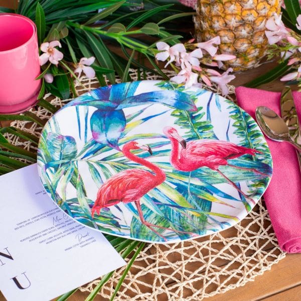 10.5" Flamingo Dinner Plate by Monarque