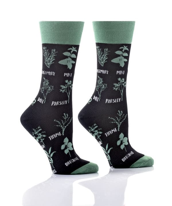 "Know Your Herbs" Women's Novelty Crew Socks by Yo Sox