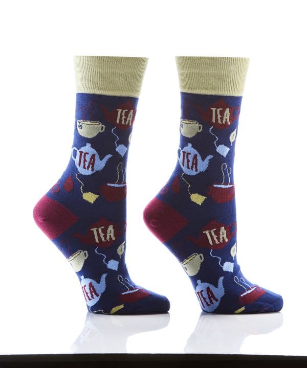 "Tea Time" Women's Novelty Crew Socks by Yo Sox
