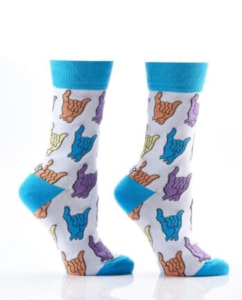 "Hang Loose" Women's Novelty Crew Socks by Yo Sox