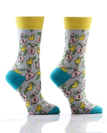 "Money Bags" Women's Novelty Crew Socks by Yo Sox