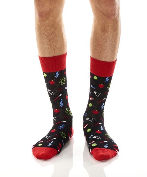 "Teacher" Men's Novelty Crew Socks by Yo Sox