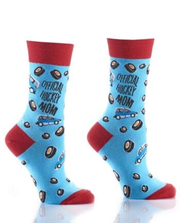 "Hockey Mom" Women's Novelty Crew Socks by Yo Sox