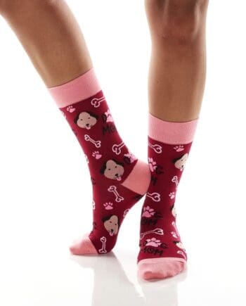 "Dog Mom" Women's Novelty Crew Socks by Yo Sox