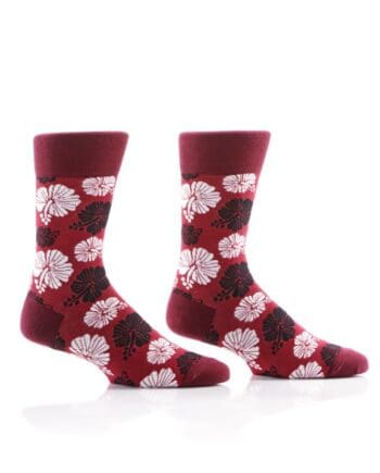 "Hawaii Floral" Men's Novelty Crew Socks by Yo Sox