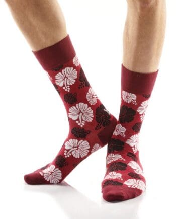 "Hawaii Floral" Men's Novelty Crew Socks by Yo Sox