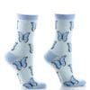 "Blue Butterfly" Women's Novelty Crew Socks by Yo Sox