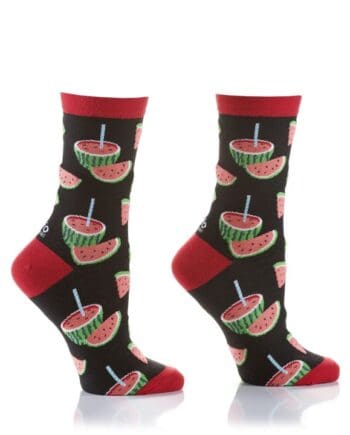 "Juicy Watermelon" Women's Novelty Crew Socks by Yo Sox