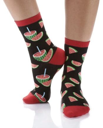 "Juicy Watermelon" Women's Novelty Crew Socks by Yo Sox