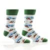 "Snow Trails" Men's Novelty Crew Socks by Yo Sox