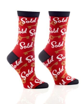 "Real Estate Agent" Women's Novelty Crew Socks by Yo Sox