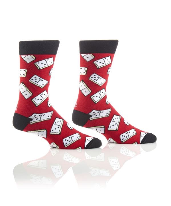 "Dominoes" Men's Novelty Crew Socks by Yo Sox