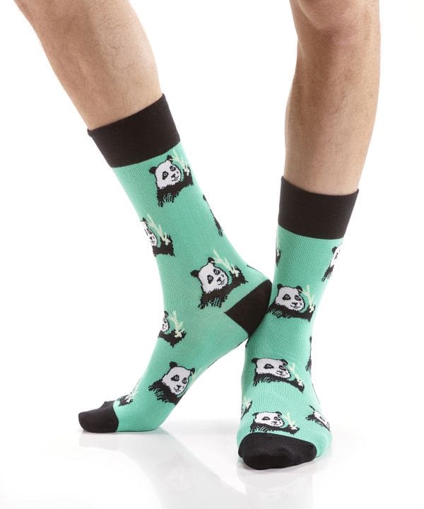 "Grand Panda" Men's Novelty Crew Socks by Yo Sox