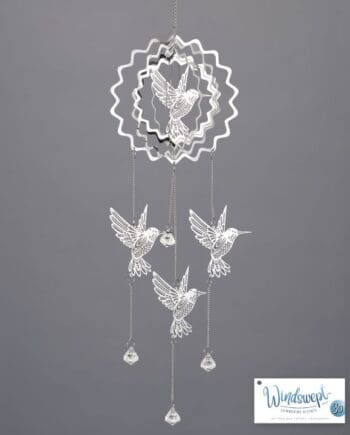 31.4" Hanging 3D Windchime Hummingbirds