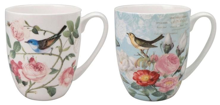 "Bird Garden" Mugs - Set of 2