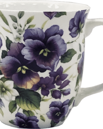 Pretty Chintzy - Purple Pansies Java Mug