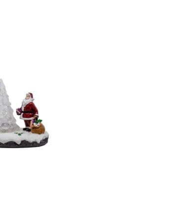 4" Santa & Christmas Tree LED Battery Operated