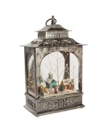 15" LED Musical Lantern with Christmas Village