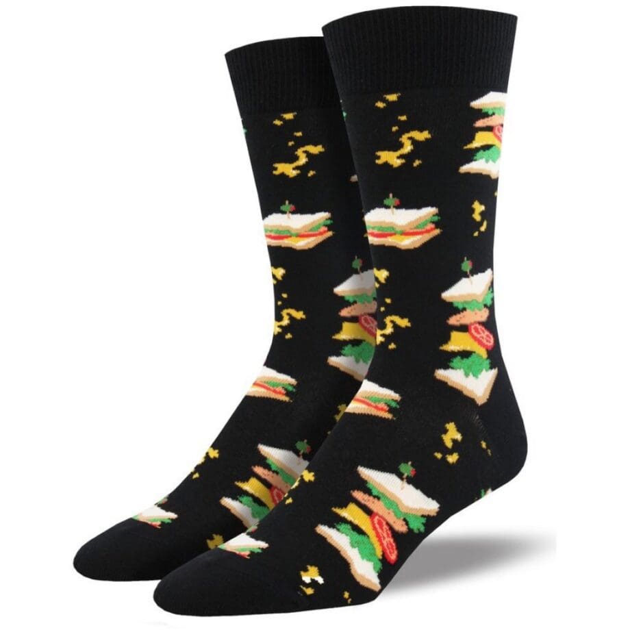 "Sandwiches" Men's Novelty Crew Socks by Socksmith