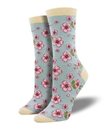 "Bamboo in Bloom" Bamboo Women's Novelty Crew Socks by Socksmith