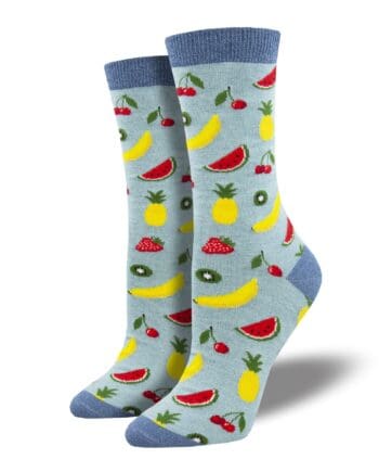 "Let's Get Fruity" Bamboo Women's Novelty Crew Socks by Socksmith