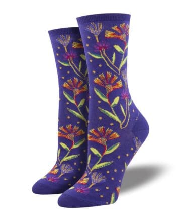 "Wildflowers" Laura Burch Women's Novelty Crew Socks by Socksmith