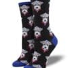 "Snazzy Schnauzer" Women's Novelty Crew Socks by Socksmith