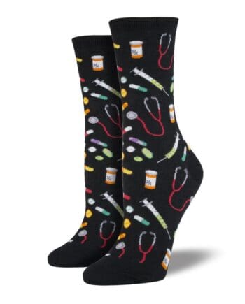 "MEDS" Women's Novelty Crew Socks by Socksmith