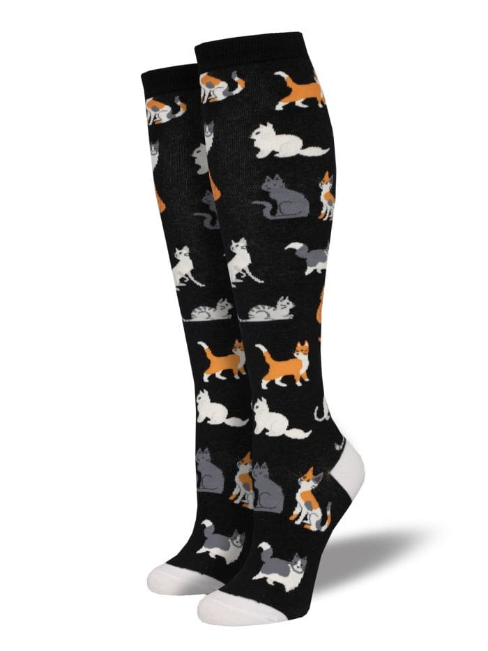 "The Cats Meow" Women's Knee High Socks by Socksmith