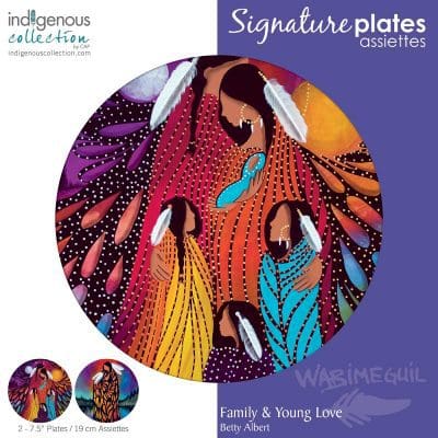 "Family & Young Love" 7.5 inch Indigenous Collection Signature Plates Box Set